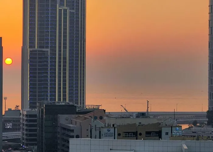 Oceanview Terrace1Br Dubai Marina With Sunset And Sea View